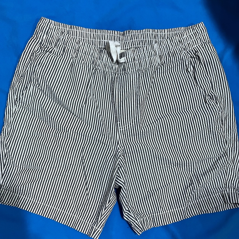 St. John's Bay Black and White Striped Shorts